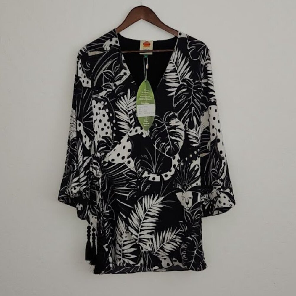 Farm Rio Wrap Dress "Onca de Bolinha" Size Small - Picture 6 of 9